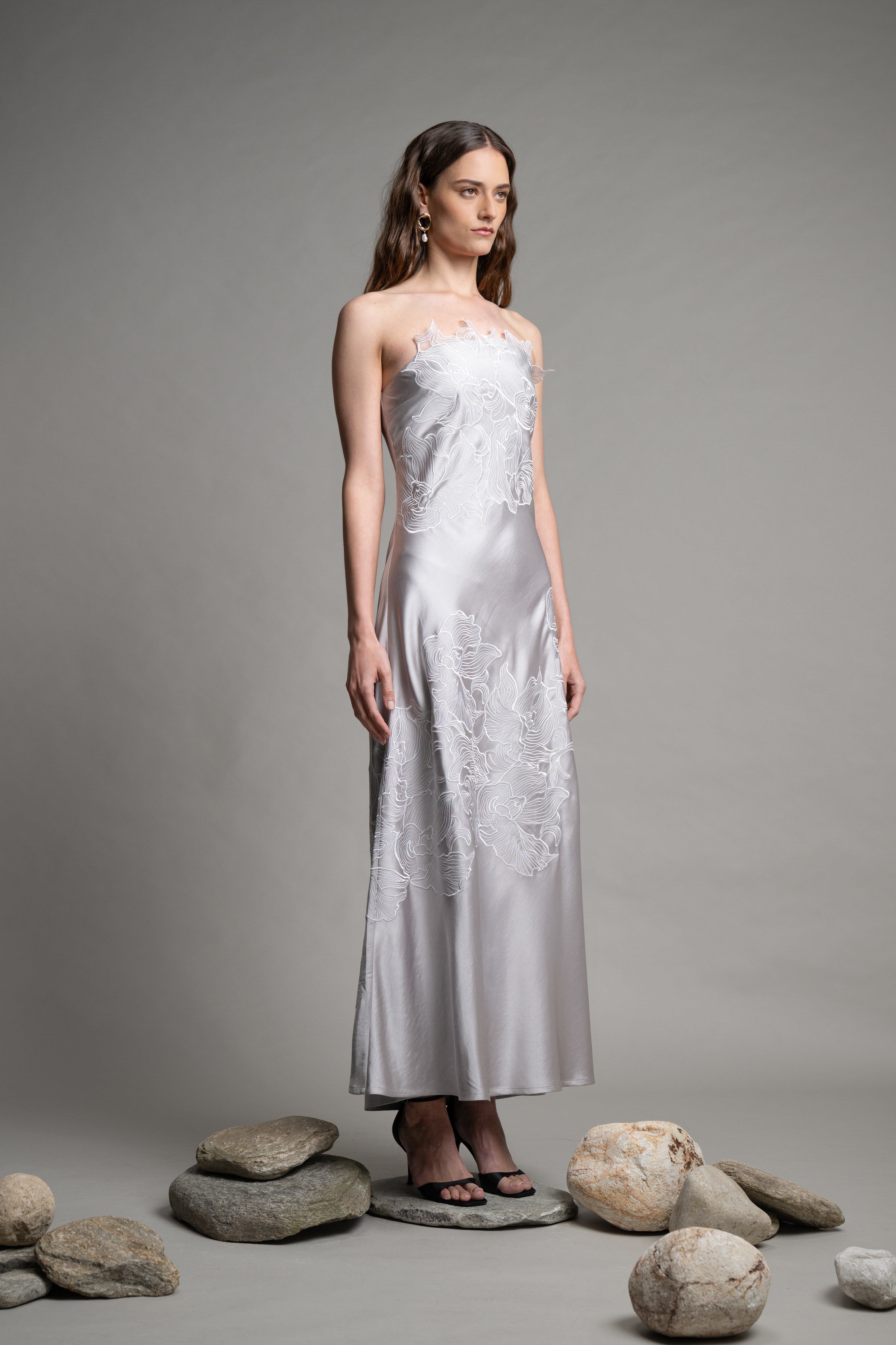 Fragment Satin Dress