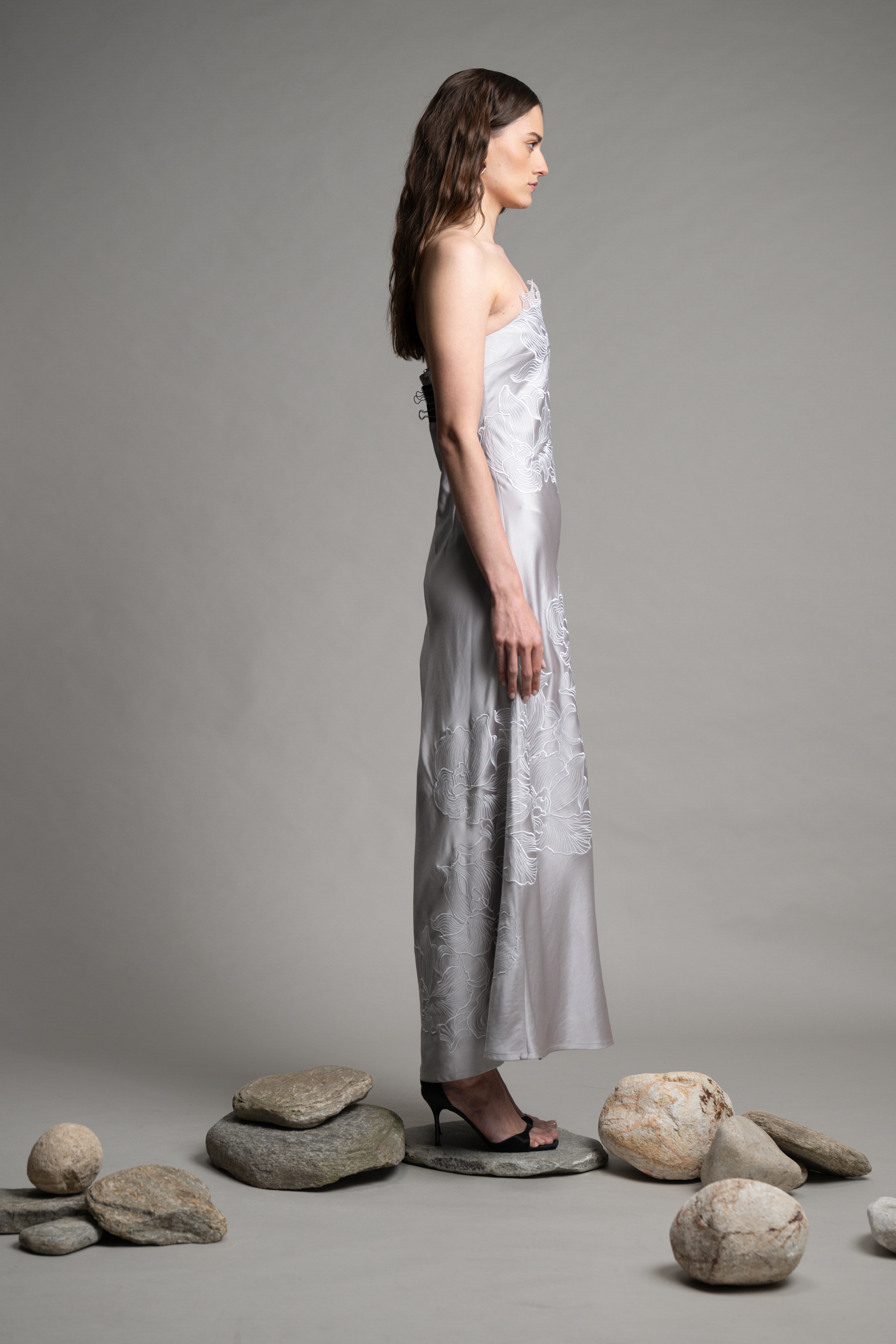 Fragment Satin Dress