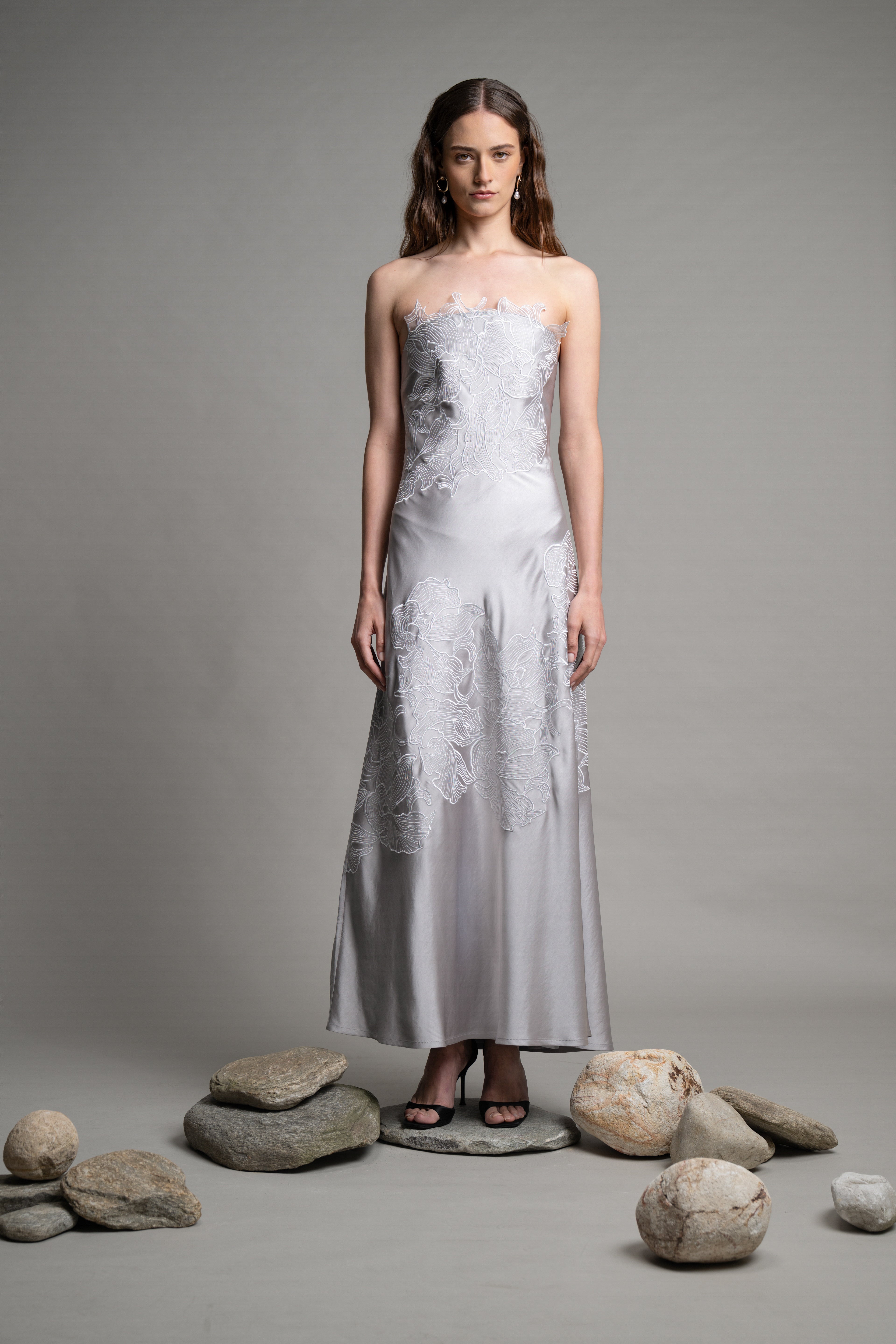 Fragment Satin Dress