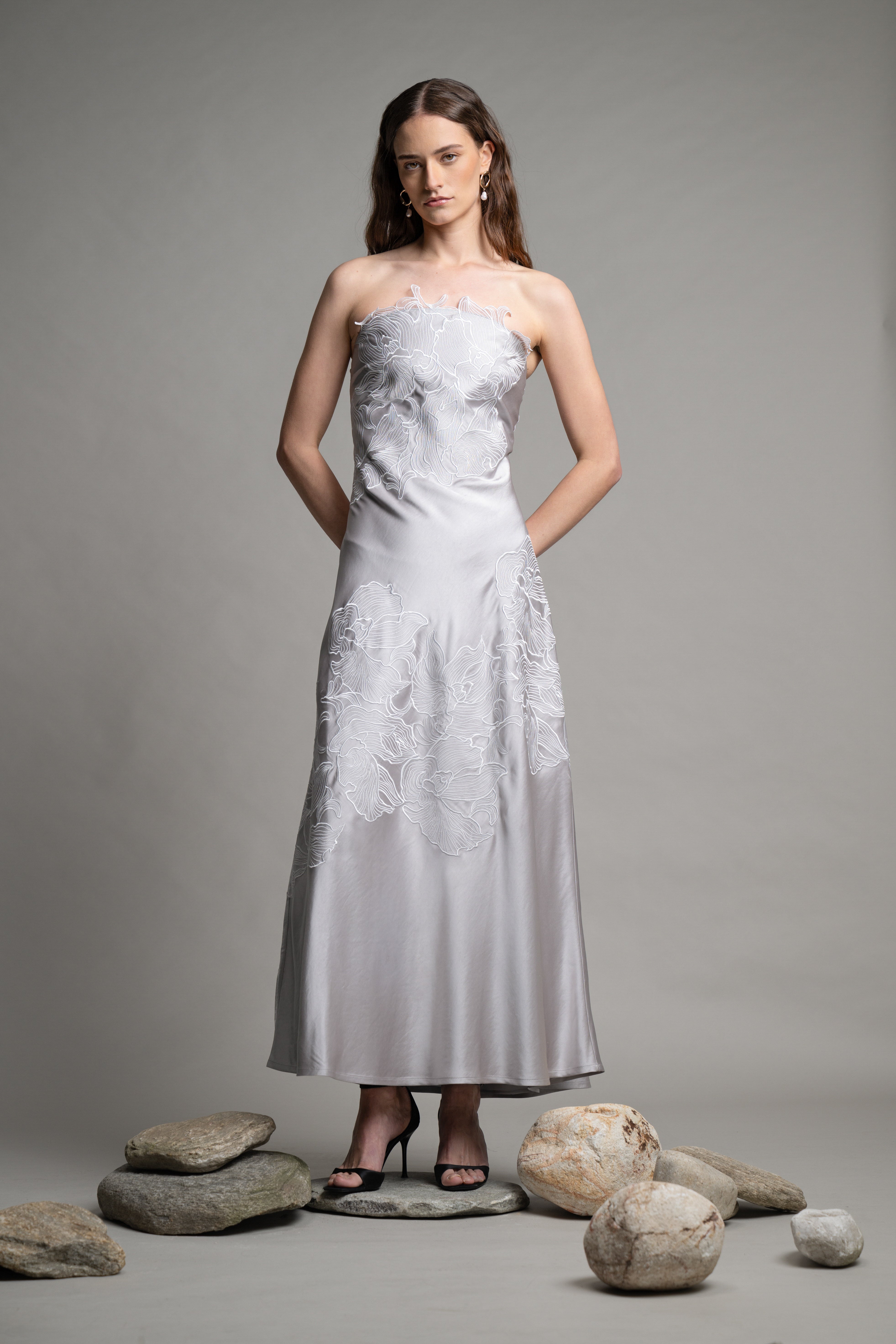 Fragment Satin Dress